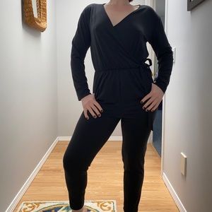 Prologue Black Long-Sleeve Jumpsuit Sz XS